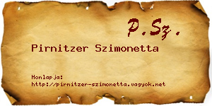 Pirnitzer Szimonetta névjegykártya